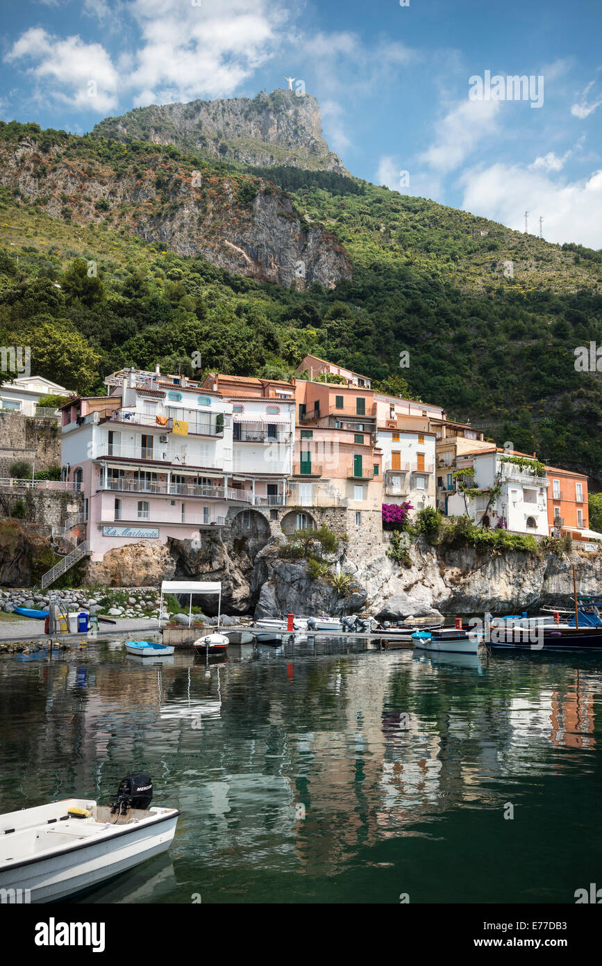 Maratea harbour on the Tyrrhenian coast of Basilicata, Southern Italy. Stock Photo