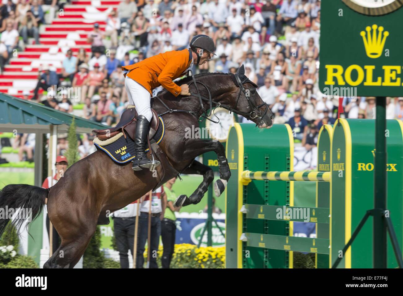 Caen, France. 07Th Sep, 2014. Jeroen Dubbeldam On Casall Ask Fei Alltech  World Cup Equestrian In Caen © Action Plus Sports/Alamy Live News Stock  Photo - Alamy
