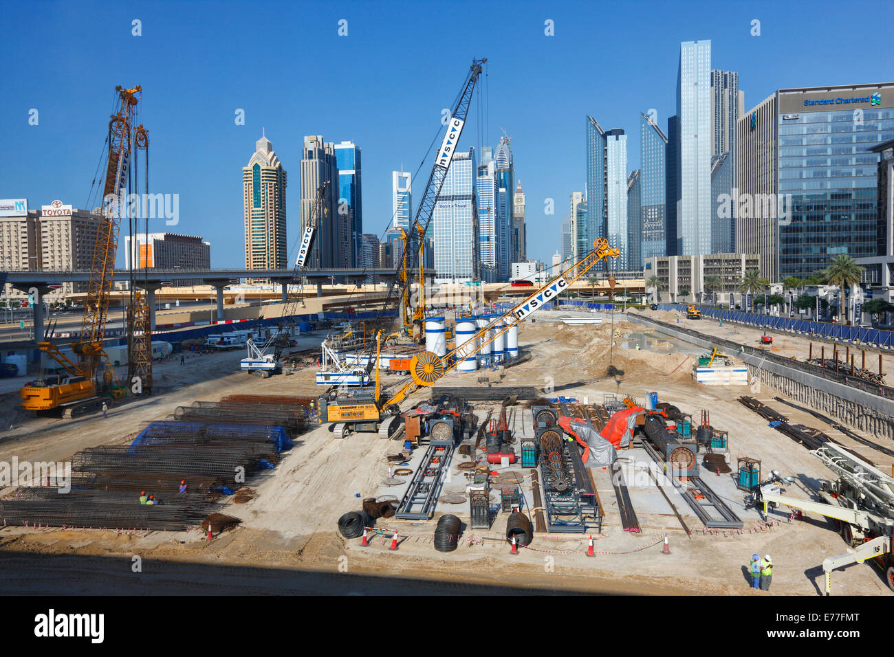 Dubai - reconstruction area Stock Photo