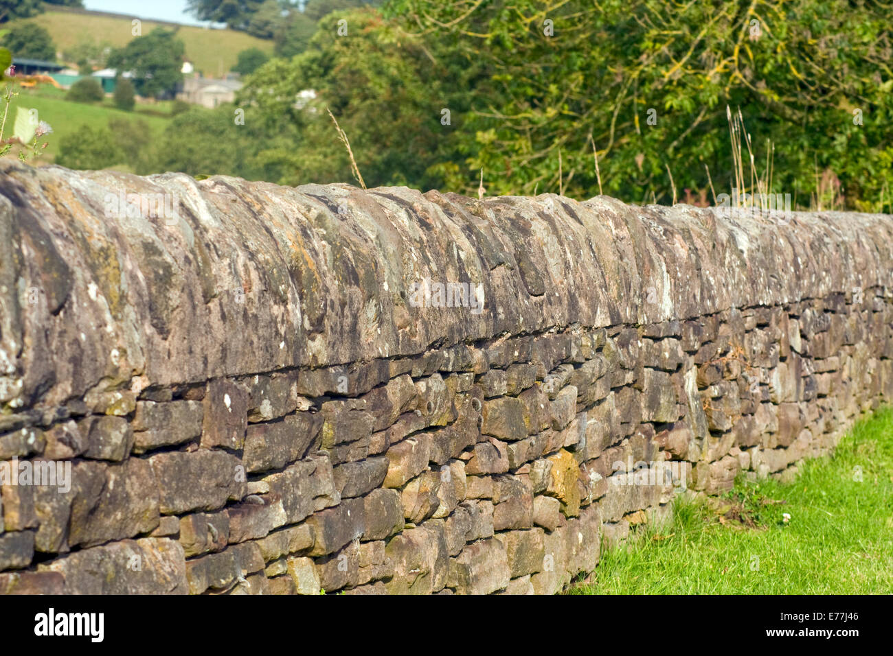 English Drystone Wall Stock Photo - Alamy