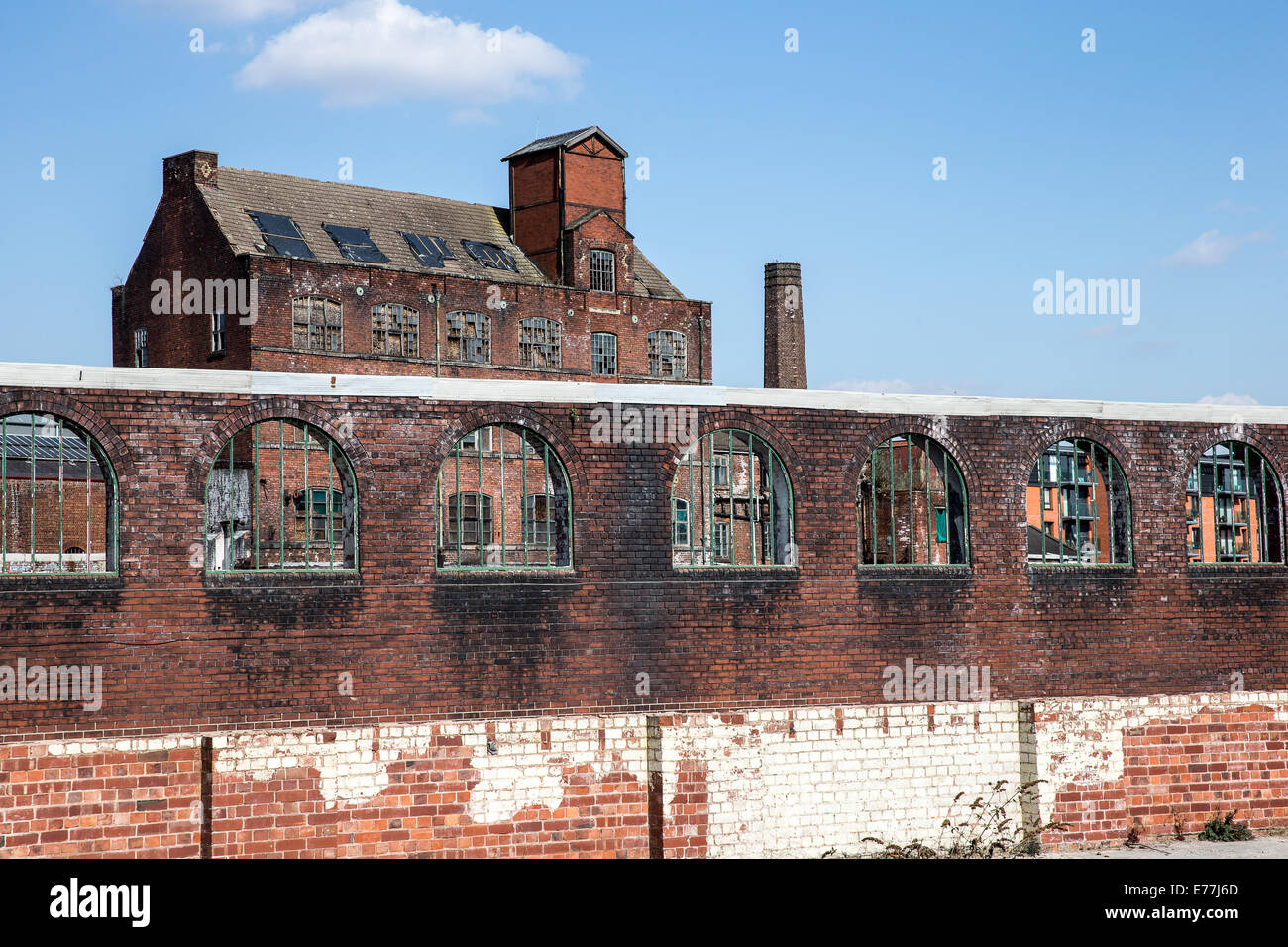 Construction and building work at Eagle Works at Little Kelham sustainable property development in Kelham Island Sheffield. Stock Photo
