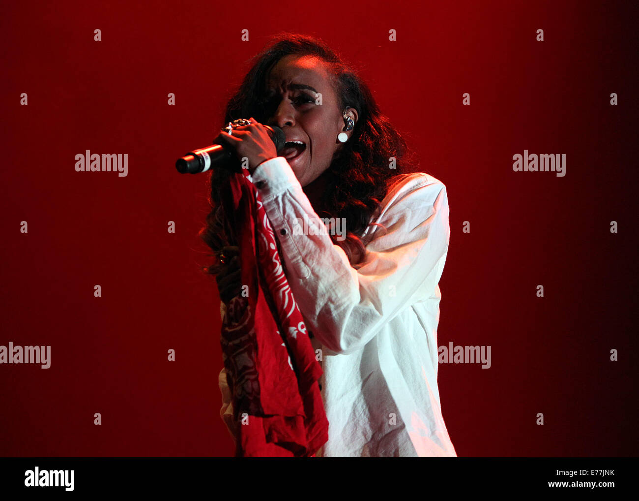 Angel Haze Rapper Rapper Angel Haze performing live on stage at Alexandra Palace ...
