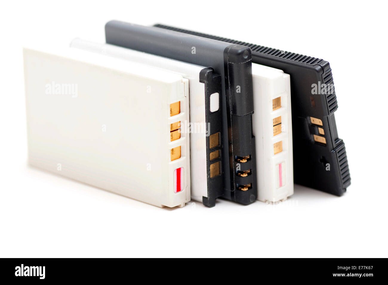 Old cellphone batteries Stock Photo Alamy
