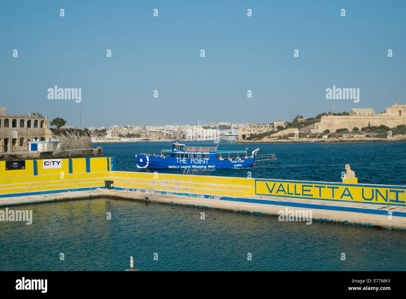 Natural sea water swimming pool in Valletta, Malta Stock Photo