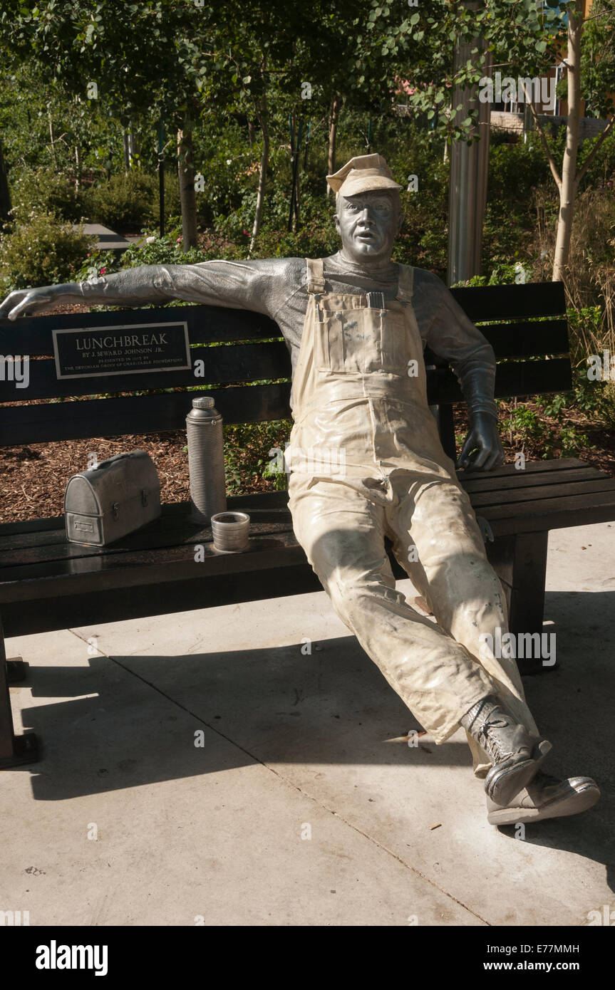 Statue square edmonton alberta sculpture hires stock photography and