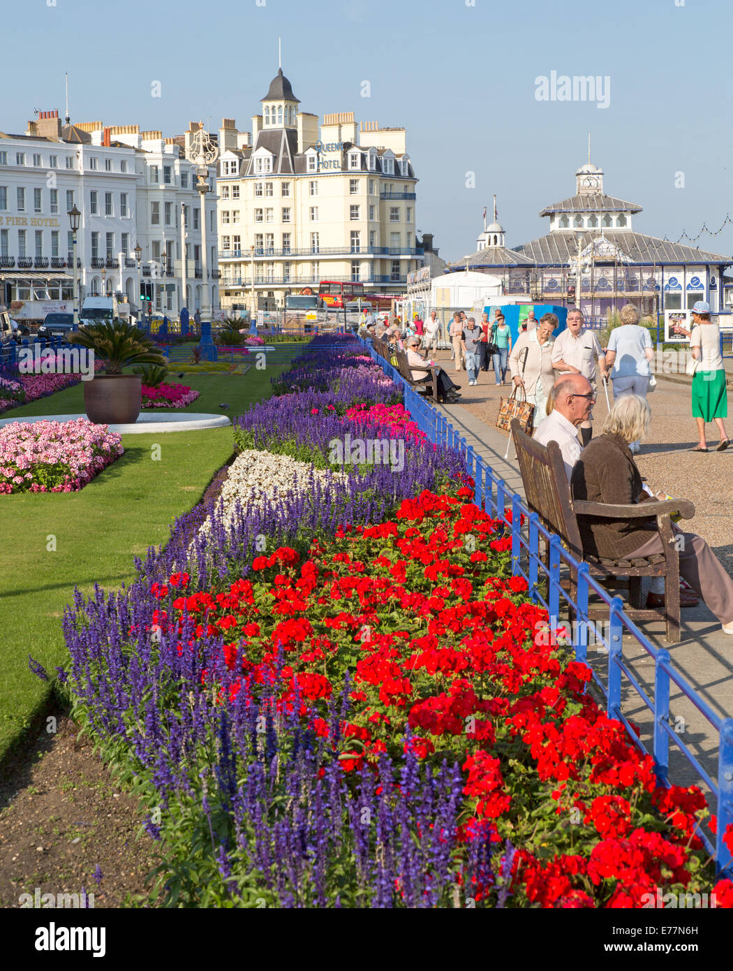 Flower Beds On Eastbourne Seafront UK Stock Photo Alamy