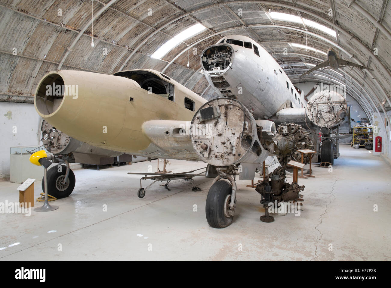 Images taken at Malta's aviation museum near Rabat Stock Photo