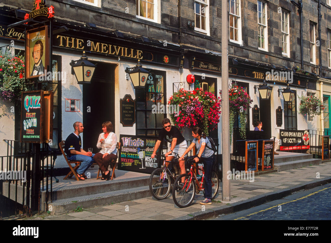 The Melville Pub on William Street in Edinburgh Scotland Stock Photo