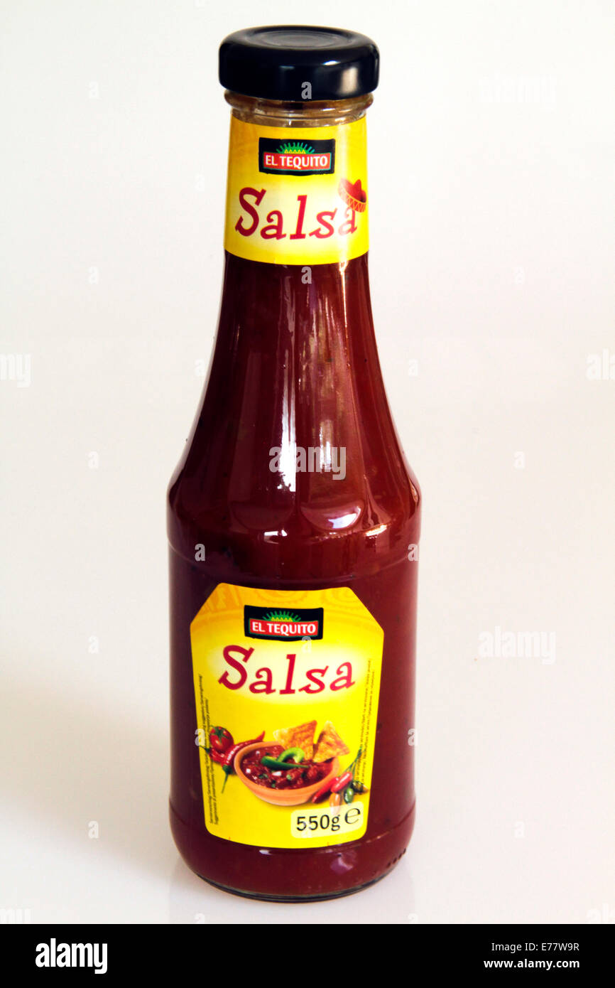 Bottle of El Tequito salsa sauce Stock Photo - Alamy