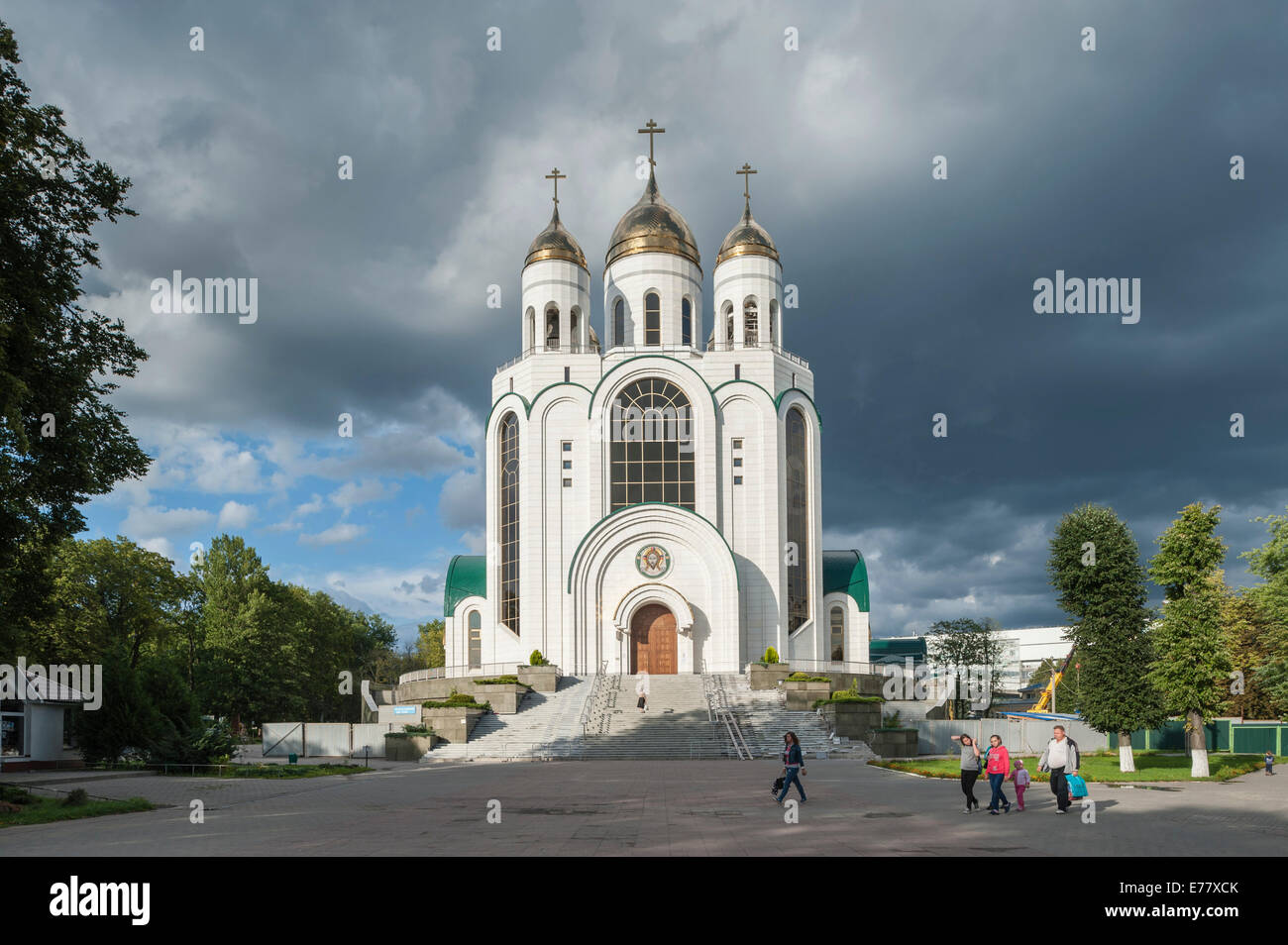 Russian Orthodox Cathedral of Christ the Saviour, Zentralrajon, Kaliningrad, Kaliningrad Oblast, Russia Stock Photo