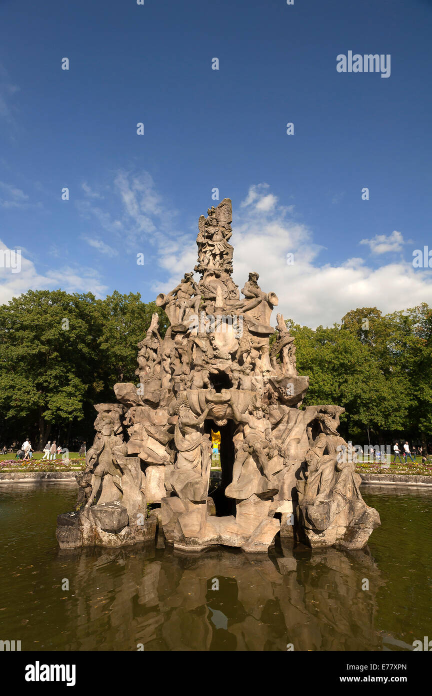 Huguenot fountain, created in 1706 by the Bayreuth court sculptor Elias