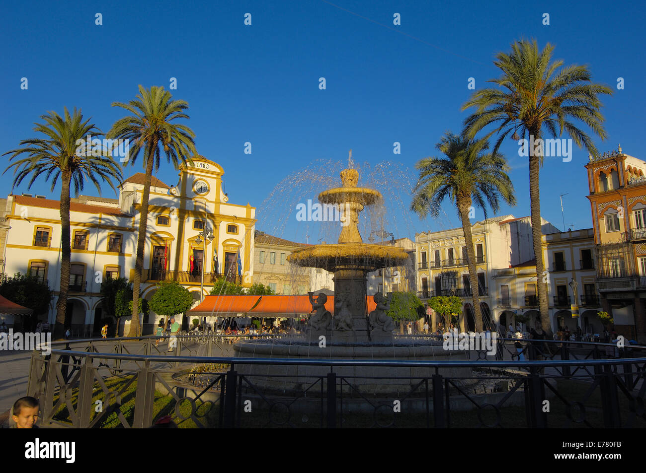 Merida, Plaza España, Badajoz province, Extremadura, Ruta de la Plata ...