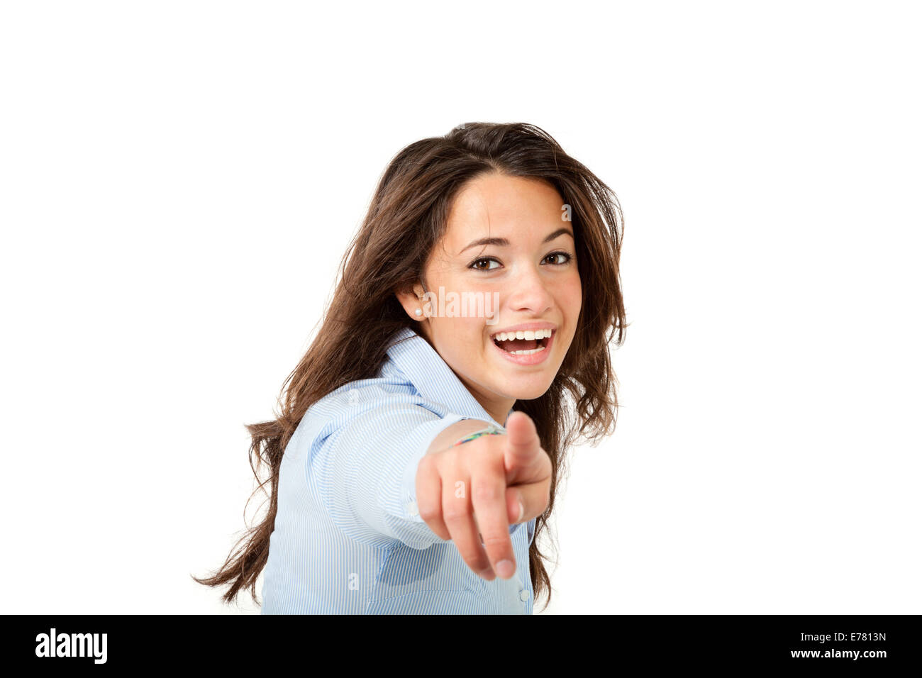 portrait of girl, isolated on white background Stock Photo - Alamy