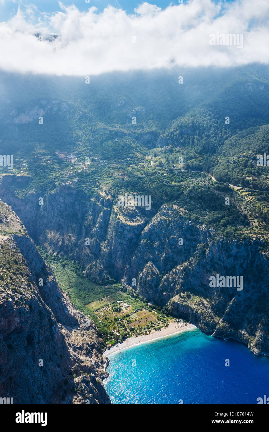 Butterfly Valley near Fethiye at the  foothill of Babadag mountain.Turkish Riviera Stock Photo