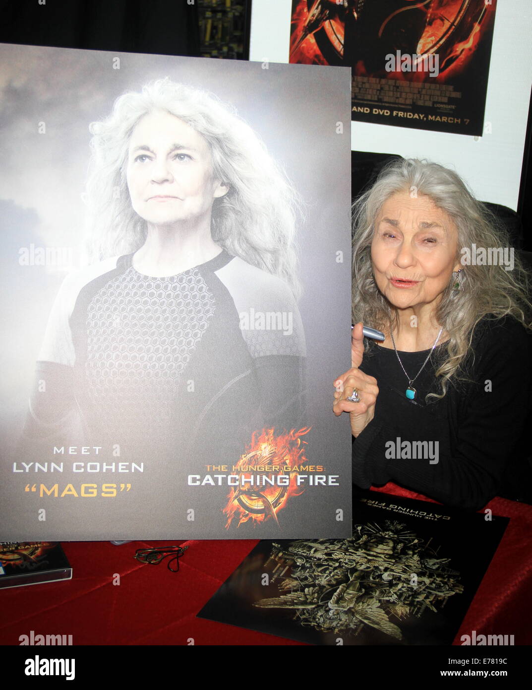 Meet and greet for the release of 'The Hunger Games: Catching Fire' on  Blu-ray/DVD Combo Pack Featuring: Lynn Cohen Where: Seacacus, New Jersey,  United States When: 07 Mar 2014 Stock Photo -