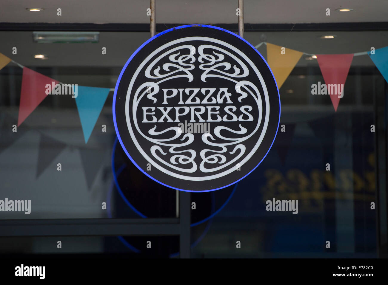Pizza Express restaurant logo. Stock Photo