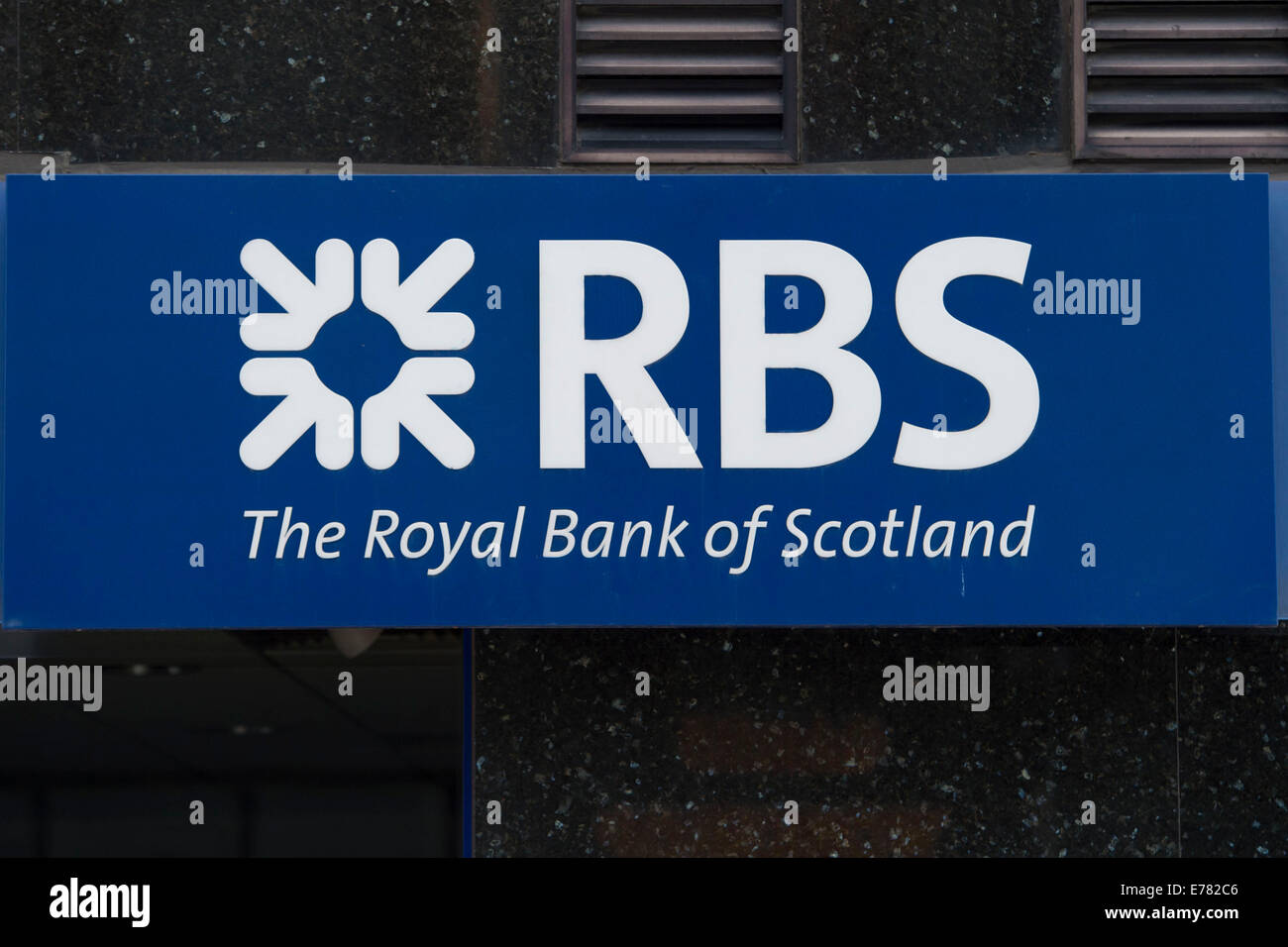 Royal Bank of Scotland (RBS) logo. Stock Photo