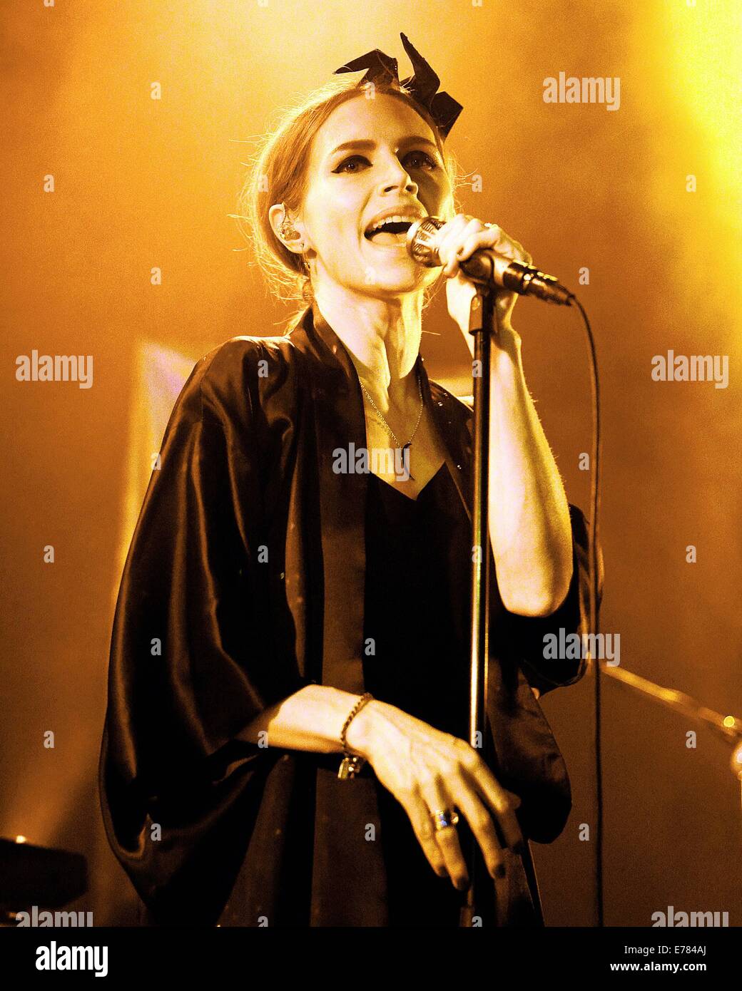 Swedish singer Nina Persson, formerly of The Cardigans, performs a solo concert at The Button Factory  Featuring: Nina Persson Where: Dublin, Ireland When: 07 Mar 2014 Stock Photo