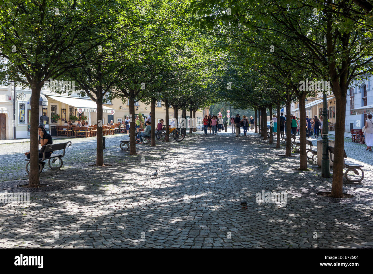 Prague Na Kampe Square Prague Kampa Island Mala Strana Prague, Czech Republic Stock Photo