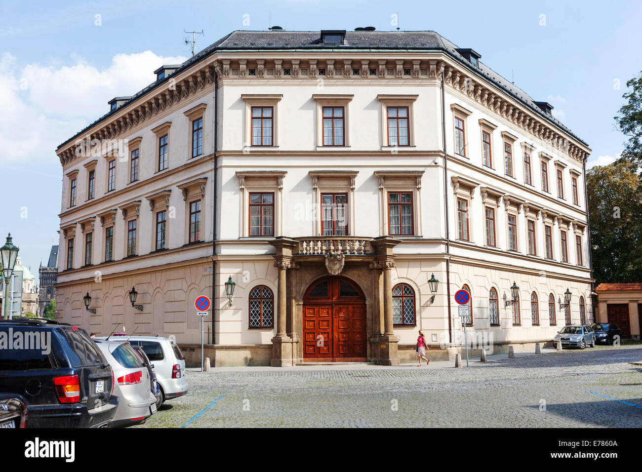 Prague Lichtenstein Palace, Kampa Island Mala Strana, Lesser town, Prague, Czech Republic Stock Photo