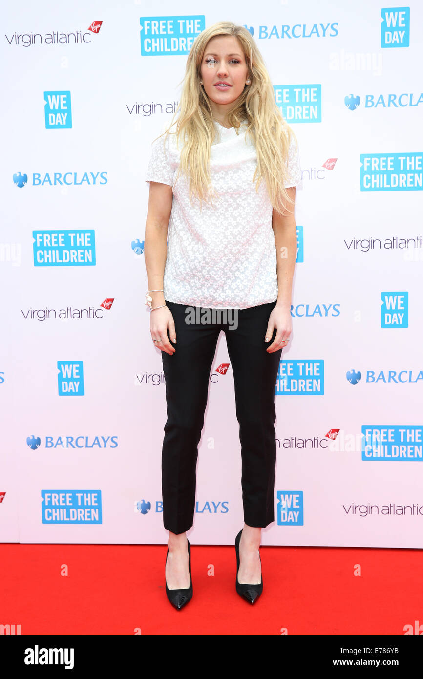 WE day UK held at Wembley arena - Arrivals  Featuring: Ellie Goulding Where: London, United Kingdom When: 07 Mar 2014 Stock Photo