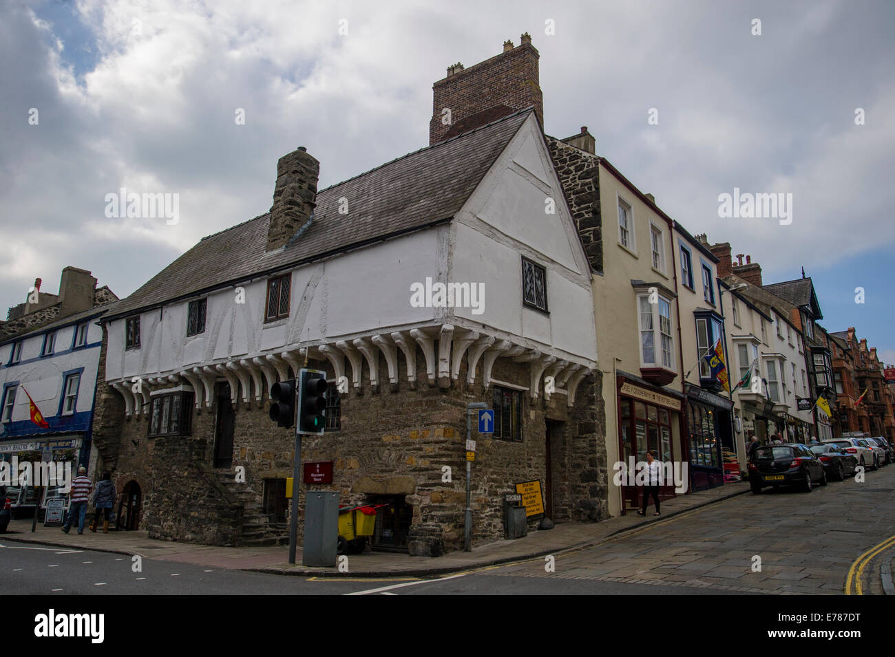 Aberconwy House owned by the National Trust, Conwy North Wales Stock Photo