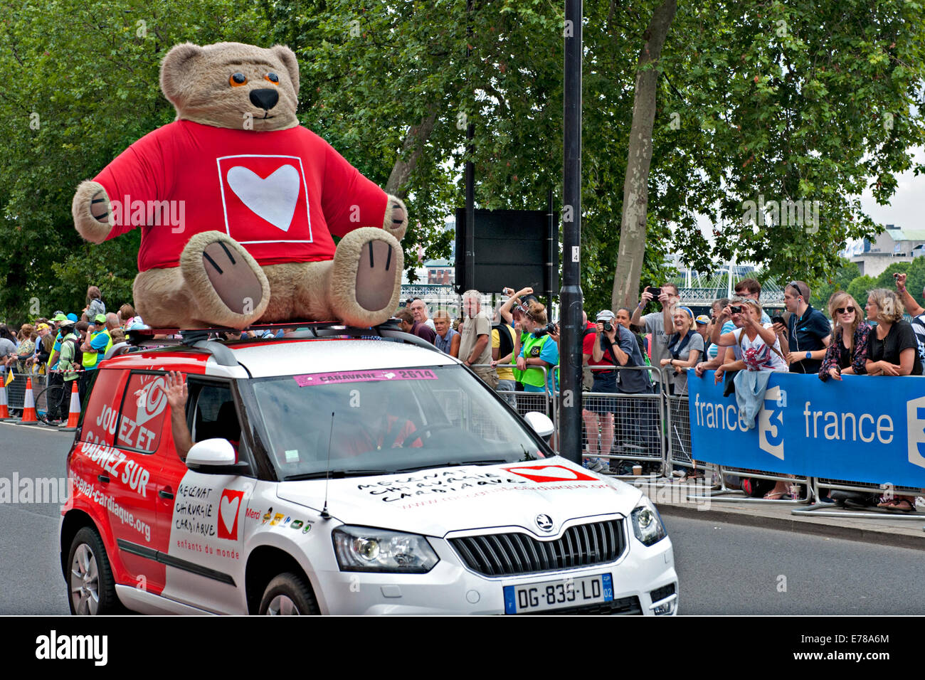 'Tour de France' 'publicity caravan'  during the 2014 Cycle Race in London Stock Photo