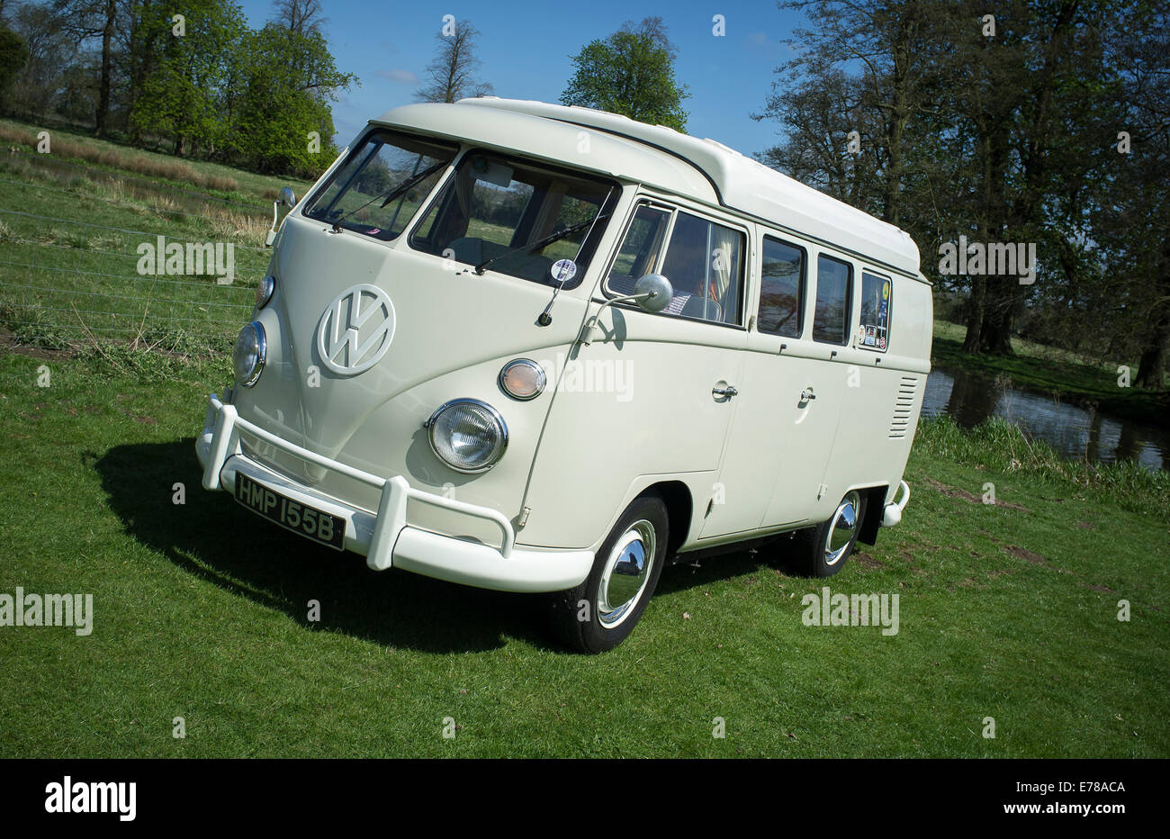 Classic Volkswagen camper van. Stock Photo