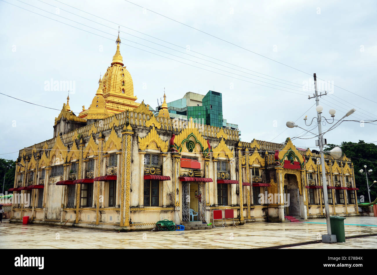 Church of Botahtaung Pagoda in yangon Myanmar Stock Photo