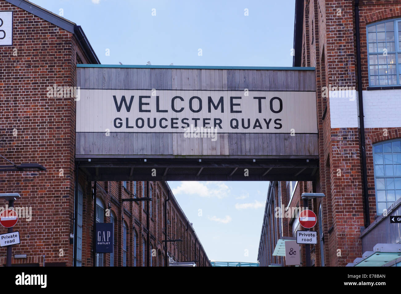 gloucester quays shopping outlet centre Stock Photo