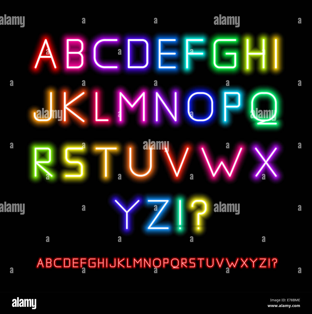 Neon alphabet hi-res stock photography and images - Alamy