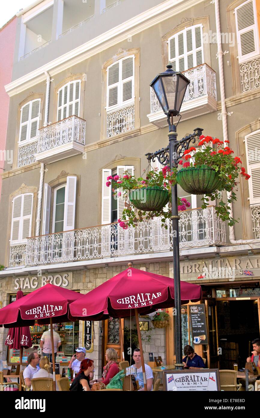 Pub, Gibraltar, Cadiz Province, South West Europe Stock Photo