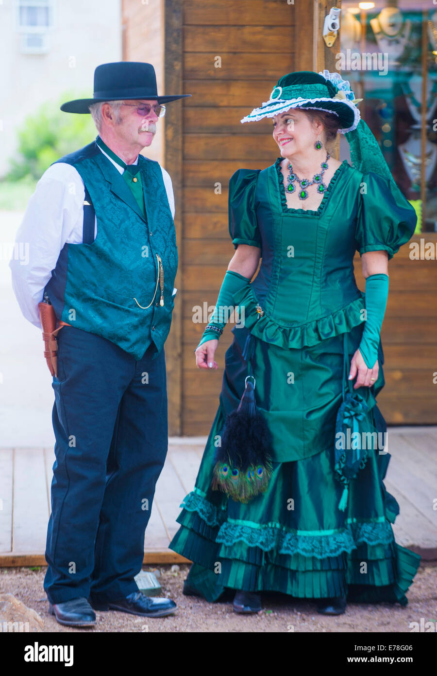 A participants in the Vigilante Days event in Tombstone , Arizona Stock Photo