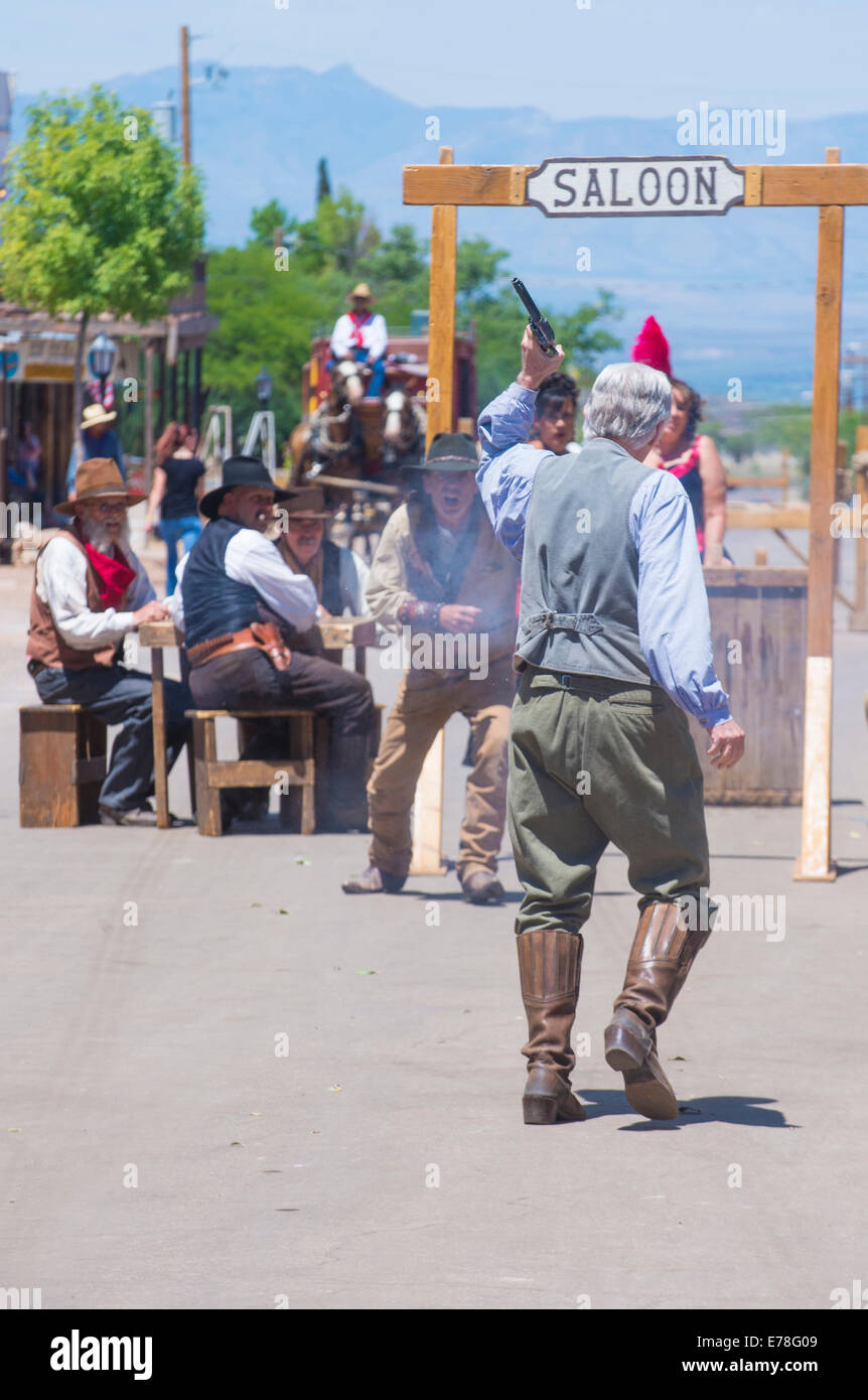 A participants in the Vigilante Days event in Tombstone , Arizona Stock