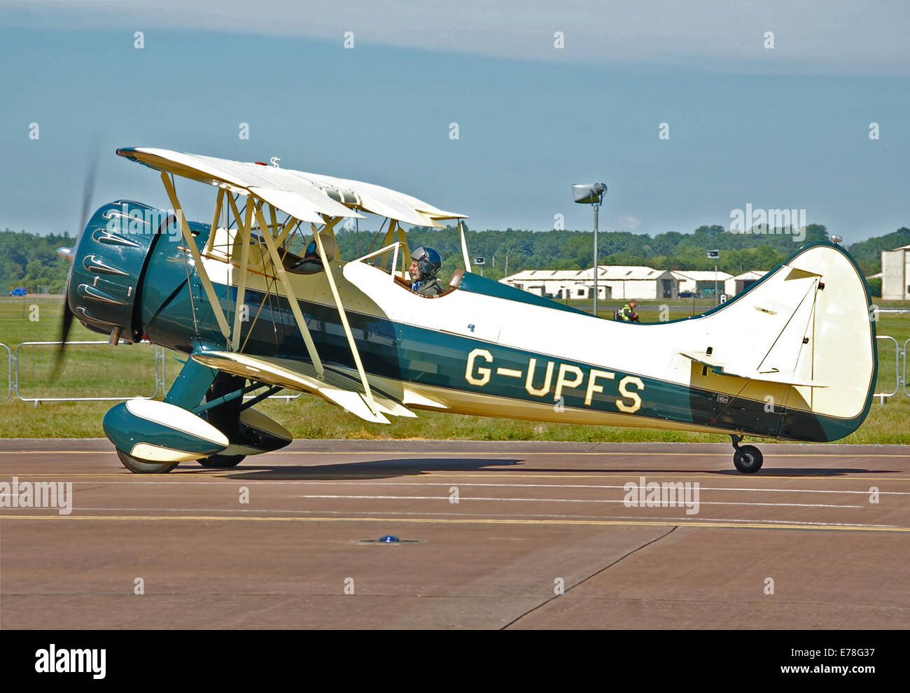 Waco Aircraft Company Waco UPF7 (UK registration GUPFS) arrives at