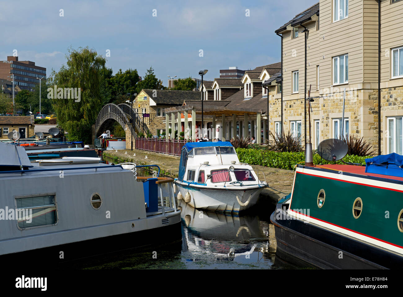 The Huddersfield Broad Canal at Aspley Bridge Basin, Huddersfield, West