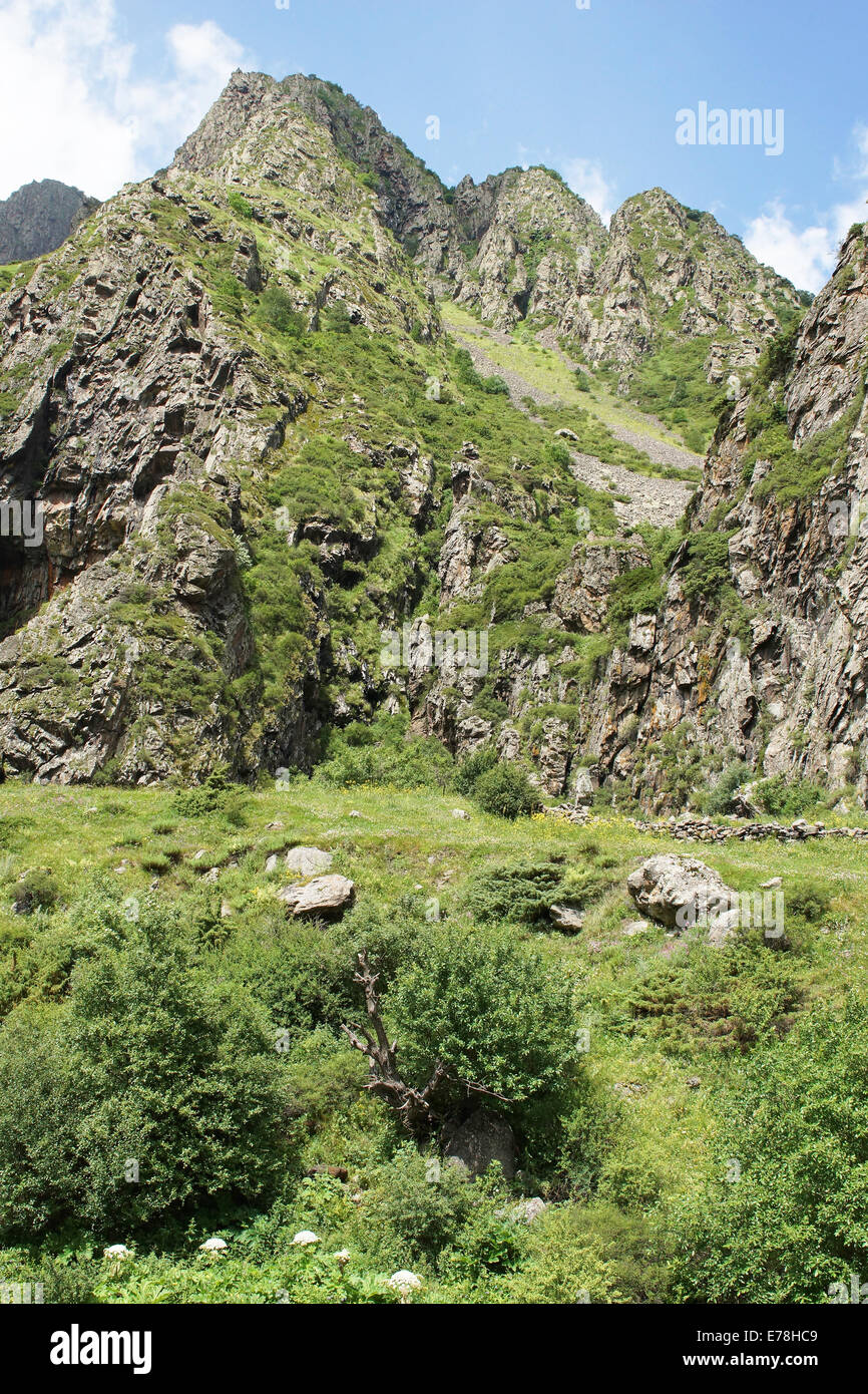Gveleti High Valley, beautiful landscape along the Military
