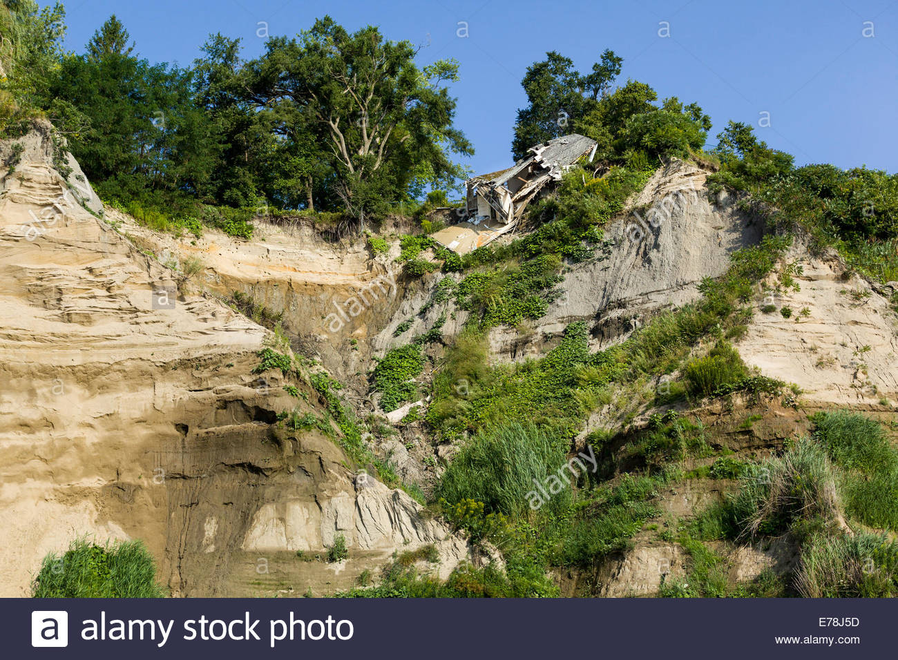 House Cliff Erosion Landslide High Resolution Stock Photography and ...