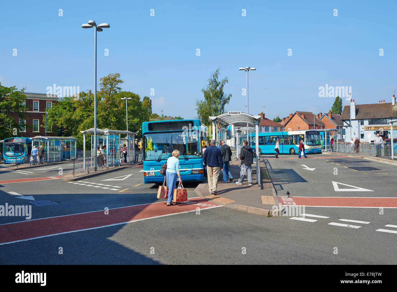 Bus Station Cannock Staffordshire UK Stock Photo