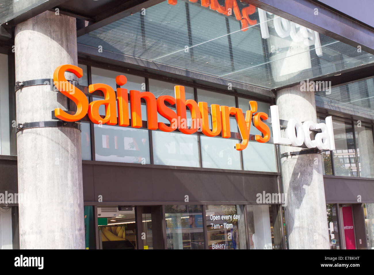 Sainsburys superstore entrance hi-res stock photography and images - Alamy