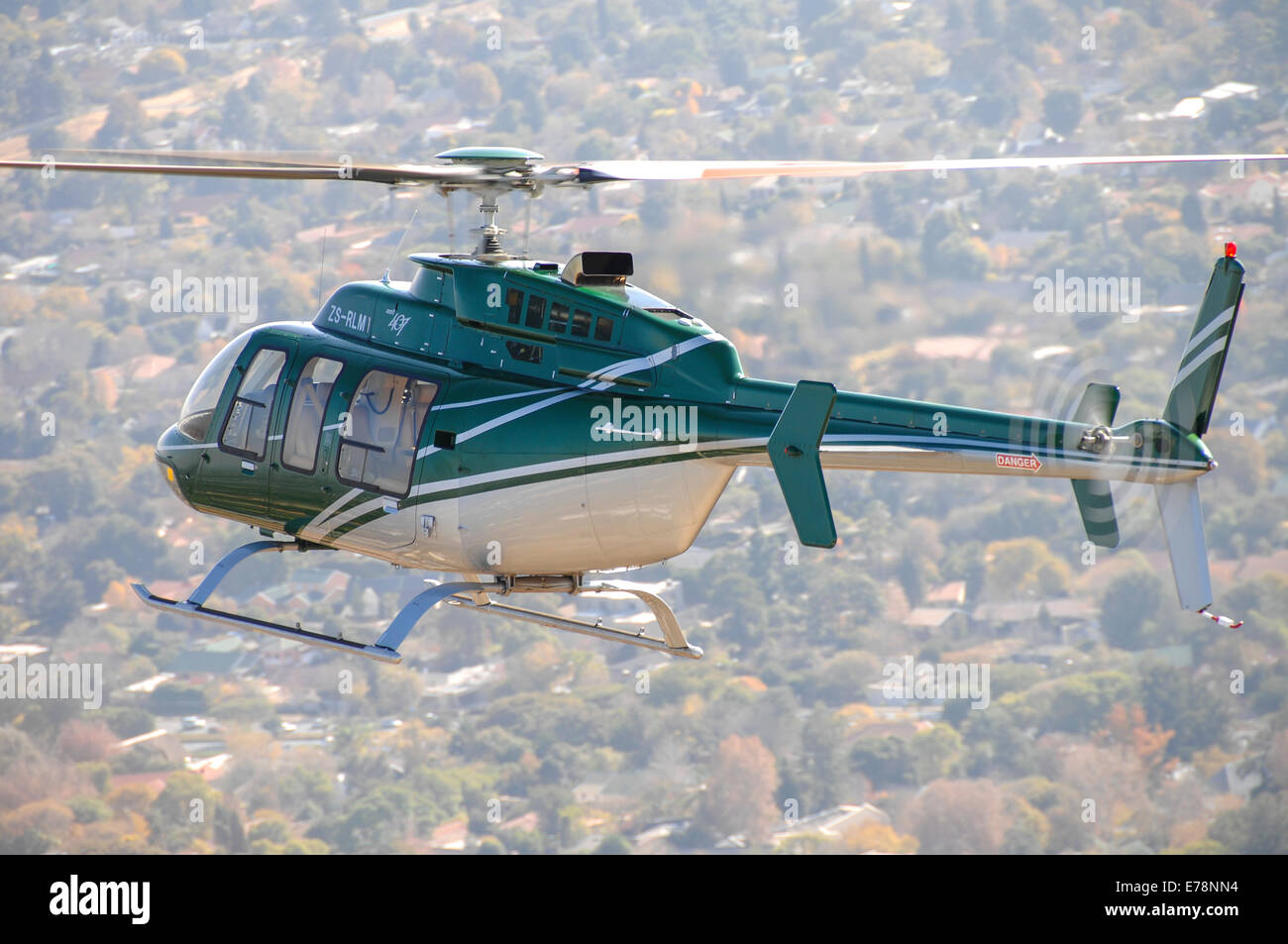Helicopter over Johannesburg Stock Photo Alamy