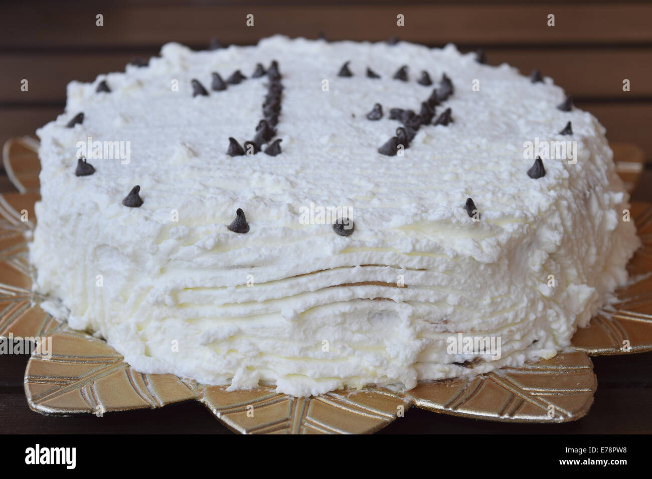 homemade birthday cake Stock Photo Alamy