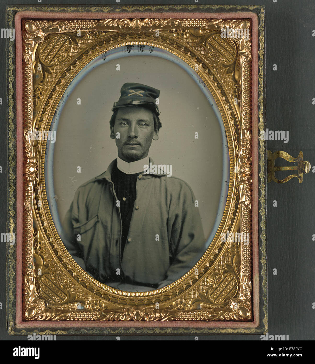 This photograph features Private Archibald Magill Smith of the 1st Virginia Cavalry, offering a glimpse into his role during the American Civil War. It provides insight into the soldiers of the Confederate army. Stock Photo