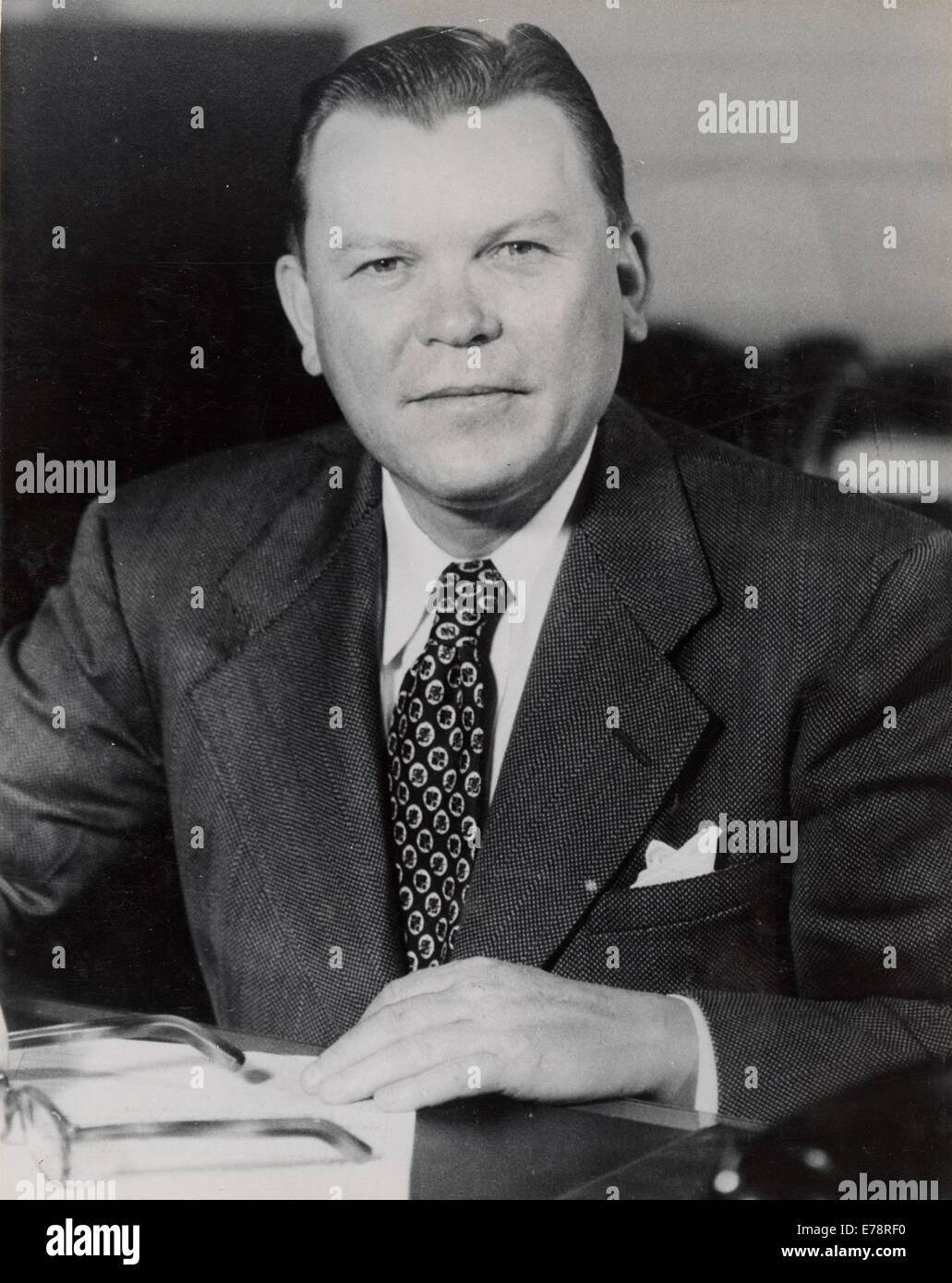 Portrait of Wayne C Grover, Third Archivist Stock Photo