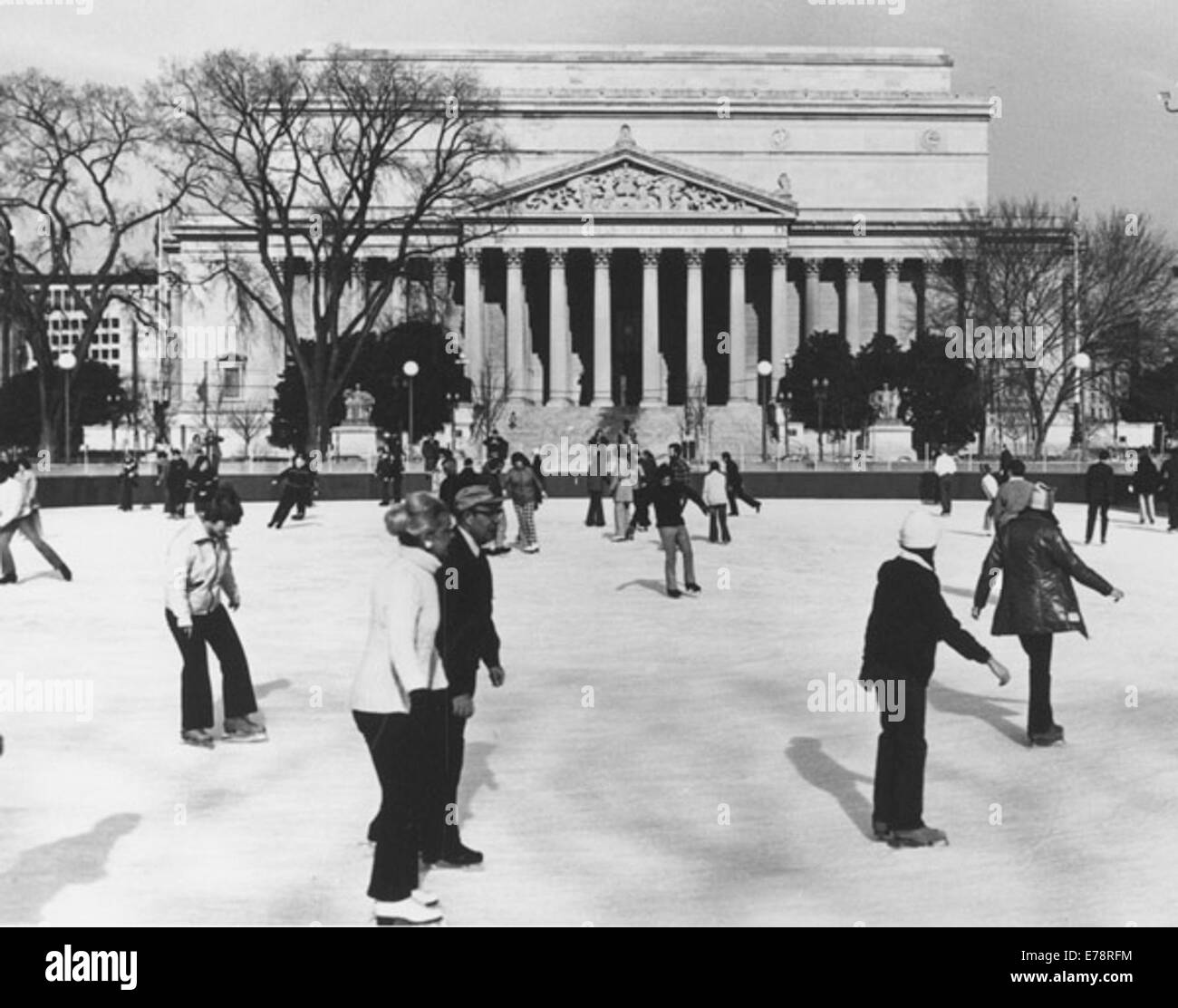 Photograph of Constitution Avenue Side of the National Archives Stock Photo