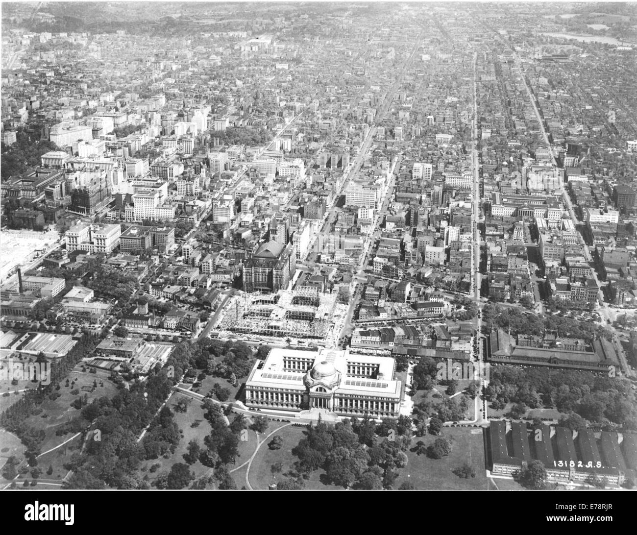 Aerial Photograph of Pennsylvania Avenue in Washington, DC, Stock Photo