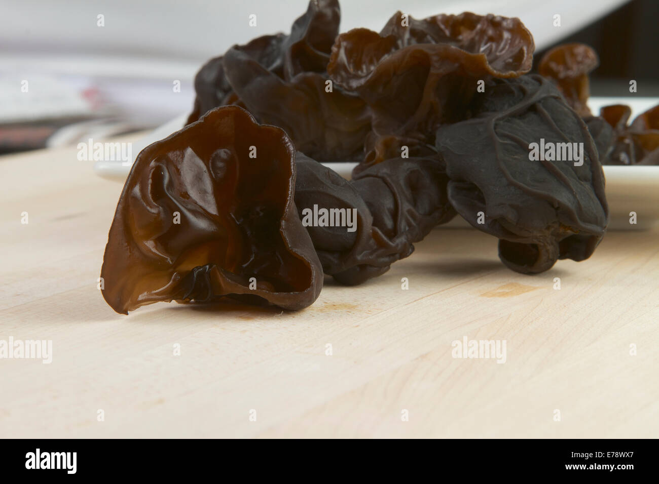 black wood ear mushrooms Auricularia Polytricha Stock Photo Alamy