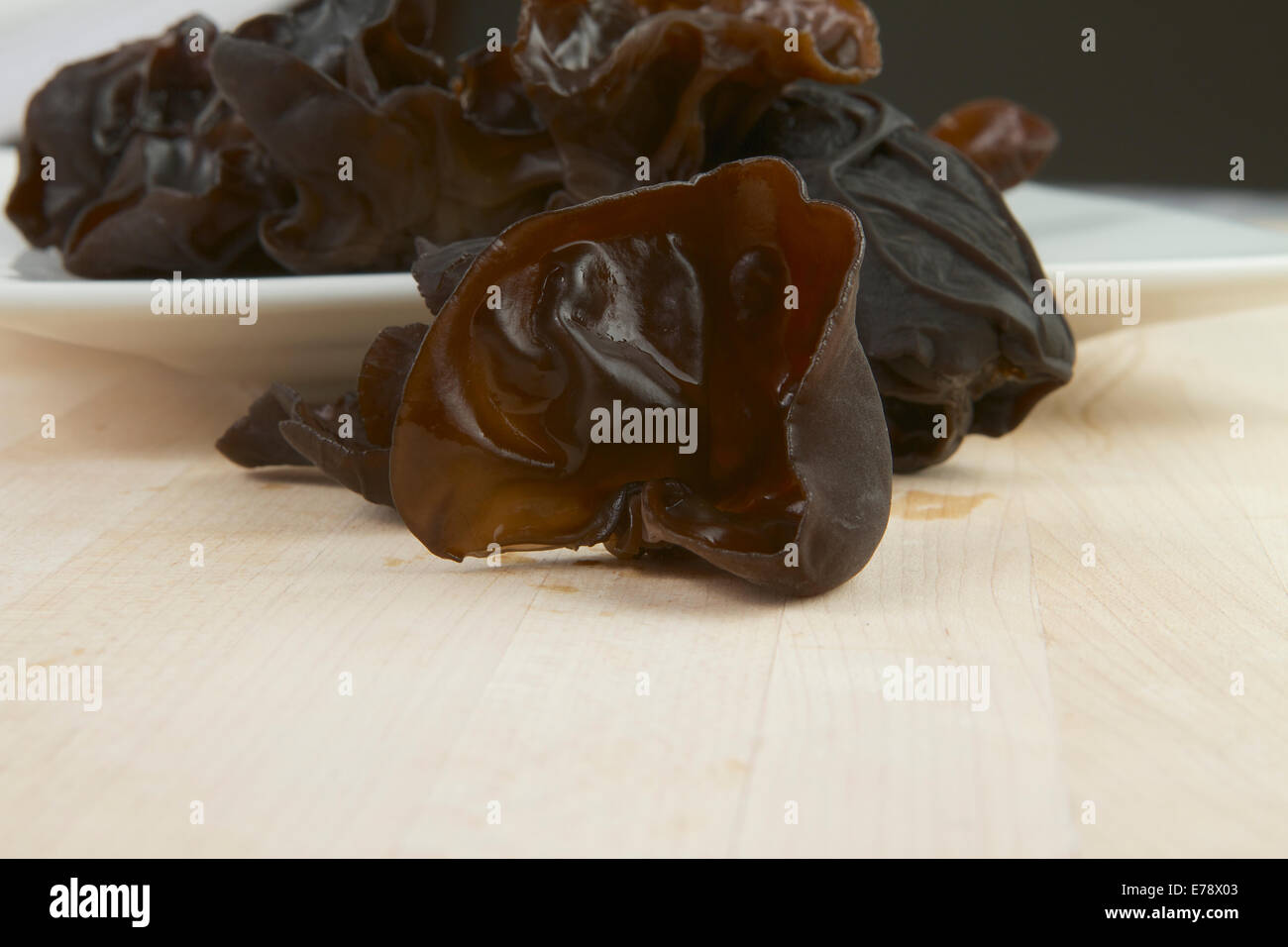 black wood ear mushrooms Auricularia Polytricha Stock Photo Alamy