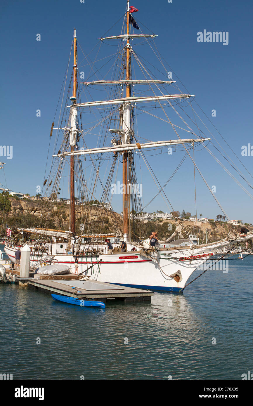 The brigantine Exy Johnson at the dock for the 30th Annual Toshiba Tall