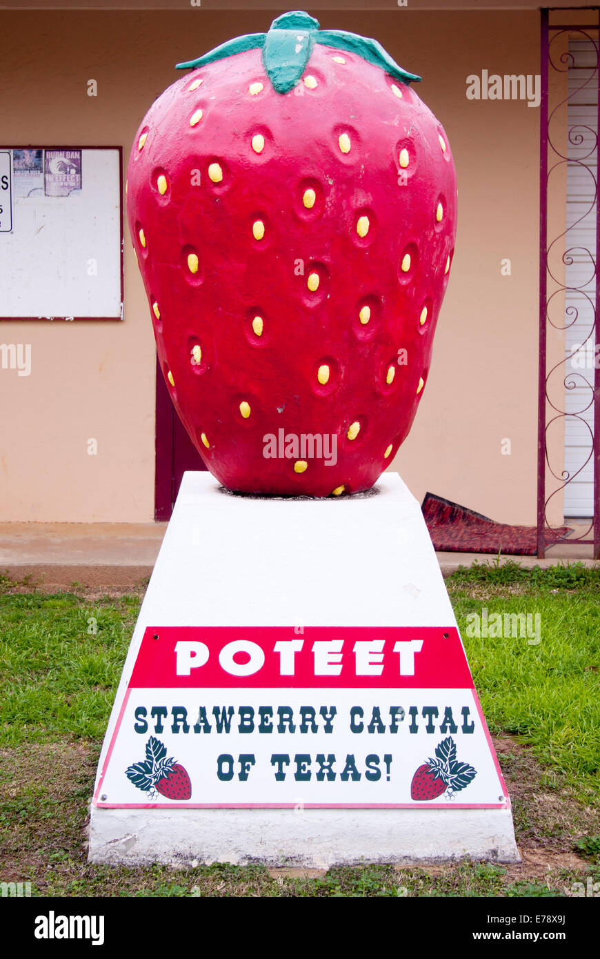 Poteet Strawberry Capital of Texas Stock Photo